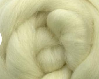 1 lb White Jacob combed top, roving, spinning fiber, felting fiber, wool, by the pound