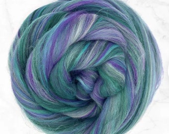 Lost at Sea Merino, 4 oz braid, combed top, roving, spinning or felting fiber, custom blend