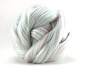 Ice Cream, 4 oz braid, combed top, roving, spinning or felting fiber, custom blend, merino, milk fiber