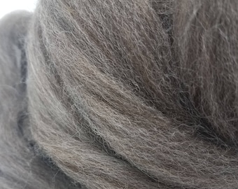 1 libra de fibra peinada marrón BFL superior, para mechas, para hilar, para fieltrar, fibra, Leicester de cara azul, por libra