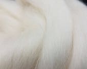 1 lb White Icelandic combed top, roving, spinning fiber, felting fiber, fiber, by the pound