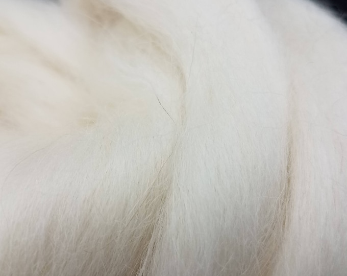thumbnail interactive-video image 1 of 1 Lb White Wool Roving – Shep's Wool – Spinning Fiber, Felting Roving, Natural White 1 of 3
