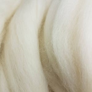 1 lb White Shetland combed top, roving, spinning fiber, felting fiber, by the pound