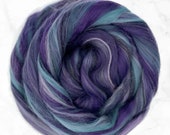 New Groove Merino/Mullberry silk/Llama, 4 oz braid, combed top, roving, spinning or felting fiber, custom blend