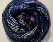 Aurora, merino silk, 4 oz braid, combed top, roving, spinning fiber, custom blend
