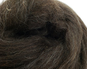 1 lb Black Shetland combed top, roving, spinning fiber, felting fiber, fiber, by the pound