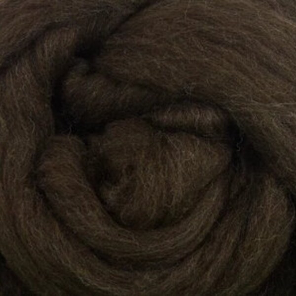 1 pound Brown Corriedale combed top, roving, spinning fiber, felting fiber, fiber