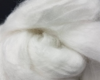 4 ozs Pearl Infused Cellulose Fiber, combed top, roving, spinning or blending fiber