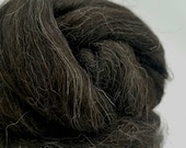 1 lb Black Icelandic combed top, roving, spinning fiber, felting fiber, lopi yarn, by the pound