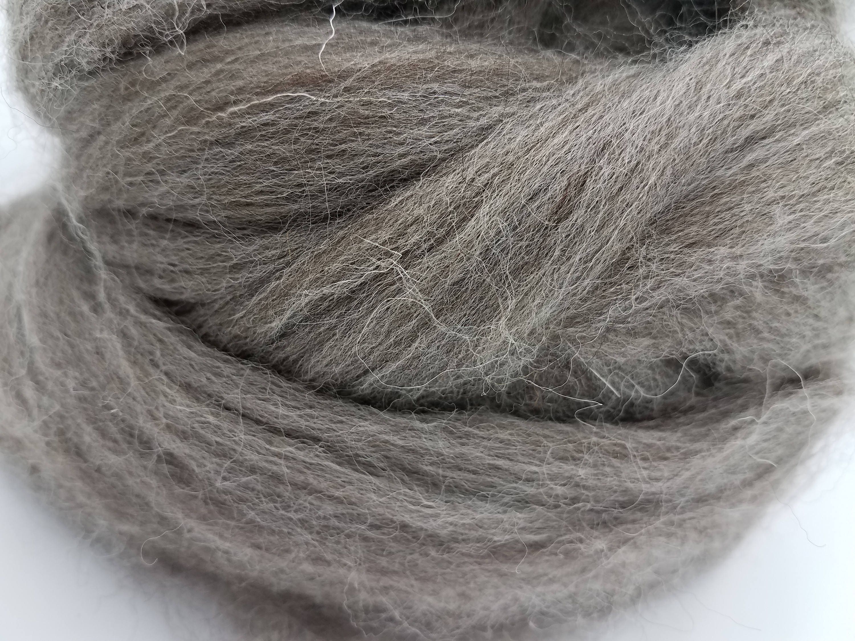 Jacob Fiber 1 Lb Grey Jacob Combed Top, Roving, Spinning Fiber, Felting Fiber, Wool ...