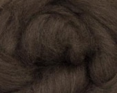 Yak, dark brown, 4 oz braid, combed top, roving, spinning fiber