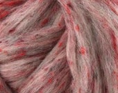 4 oz Red Tweed Blend, South American wool, spinning fiber, wool, combed top, roving