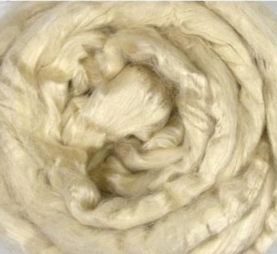 4 oz Mint Cellulose Fiber, Combed Top, Vegan Spinning Fiber