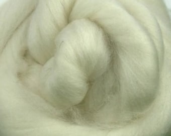 1 lb White Polwarth combed top, roving, spinning fiber, felting fiber, by the pound