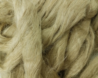 1 lb Natural Linen Fiber, Flax Roving, Combed Top
