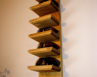 Rustic Wood Sunglass Shelf - Eyeglass Holder - Storage - Shelf - Furniture - Distressed - Reclaimed Wood - Primitive Shelf - Christmas Gift