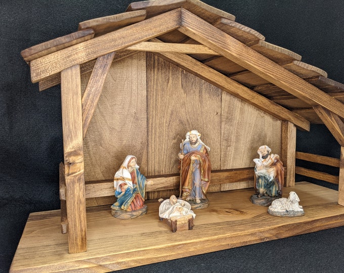 Nativity Creche Stable Includes Floor Handcrafted Reclaimed Wood