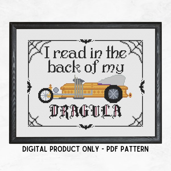 Dragula Cross Stitch Pattern PDF | Digital Cross Stitch Pattern | Book Cross Stitch Pattern | Easy Cross Stitch Pattern