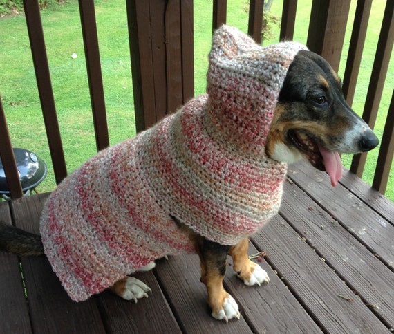pink dog sweater medium
