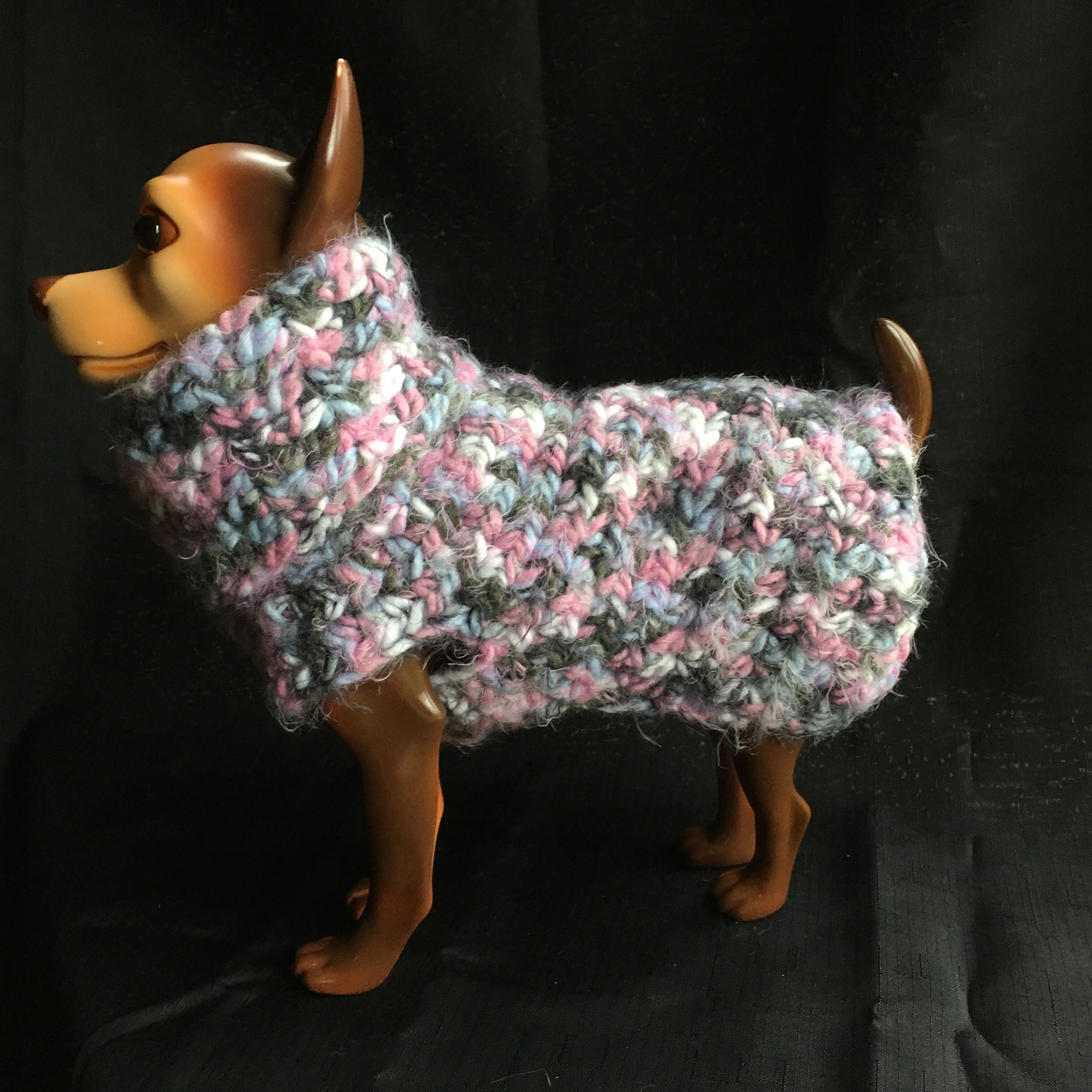 pink dog sweater large