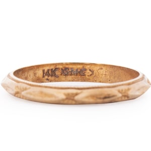 Circa 1930 Art Deco 14K Yellow Gold Ring - VEG#1564