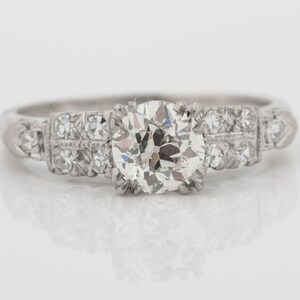 Circa 1930s Art Deco 1.21cttw GIA Certified Antique Diamond Engagement Ring, ATL #290A