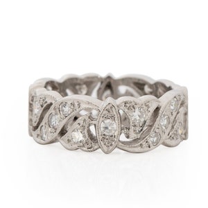 Circa 1930 Art Deco Platinum .70cttw Old European Brilliant Diamond Engagement Ring - VEG#1636