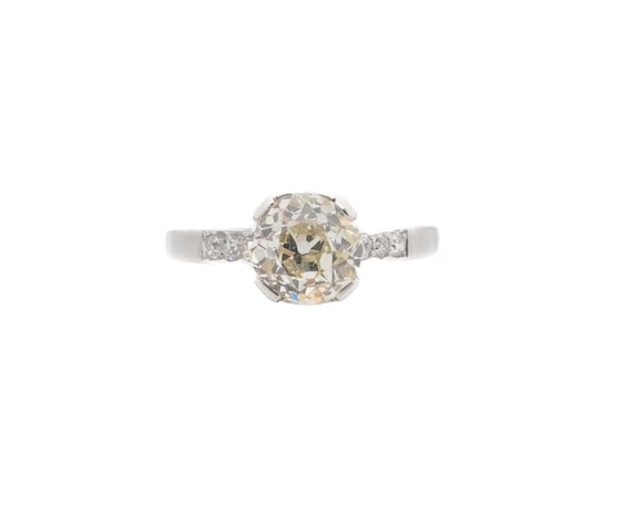 Circa 1920s GIA 2.04ct Old European Brilliant Diamond Platinum Engagement Ring - VEG#2330