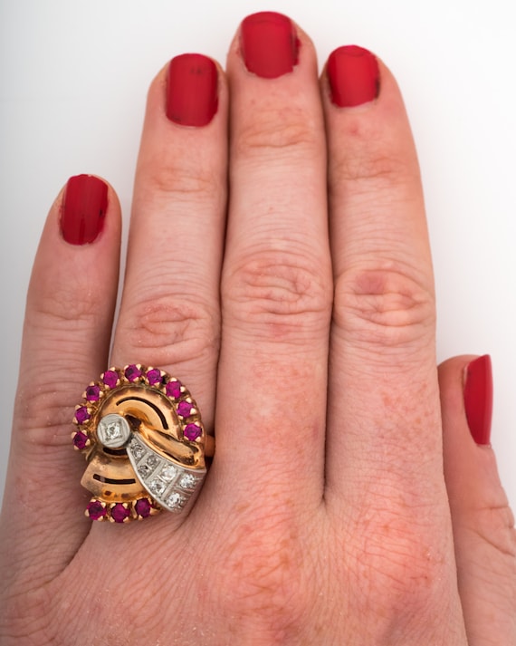 Circa 1940s Retro Old Mine & Old European Diamond… - image 5