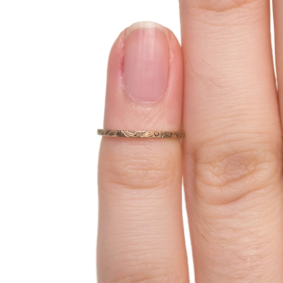 Circa 1890's Victorian 10K Yellow Gold Baby Ring - VEG#879 View 3