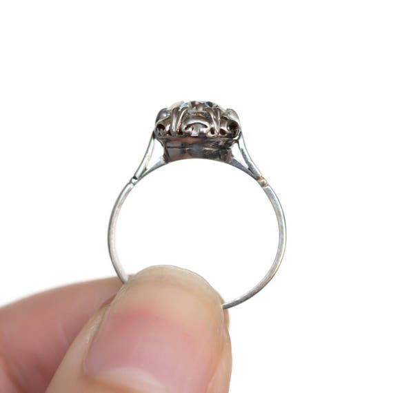 Circa 1910s Edwardian Platinum 0.96ct Circular Br… - image 5