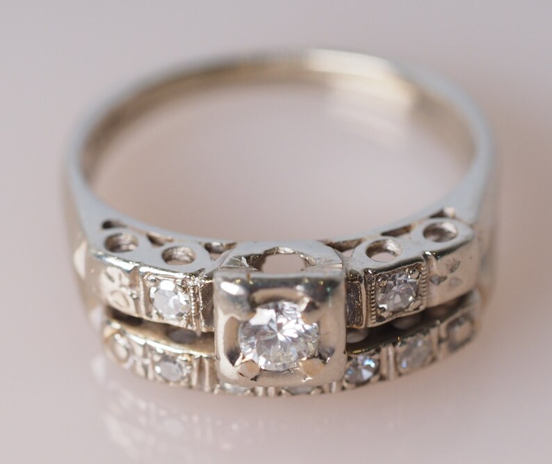 Vintage 1960�s Diamond Engagement Ring .32 cttw VEG 125 Etsy