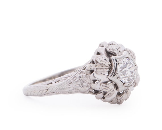 Circa 1930s Art Deco 18K White Gold GIA Certified… - image 2