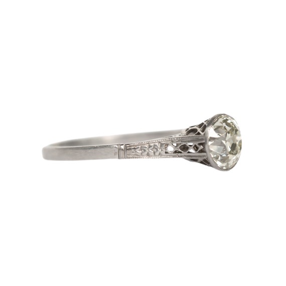 Circa 1910s Edwardian Platinum 1.01ct Old Europea… - image 3