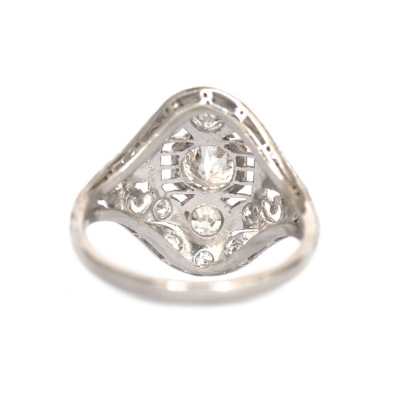 Circa 1930 Art Deco Platinum .60ct Transitional R… - image 4