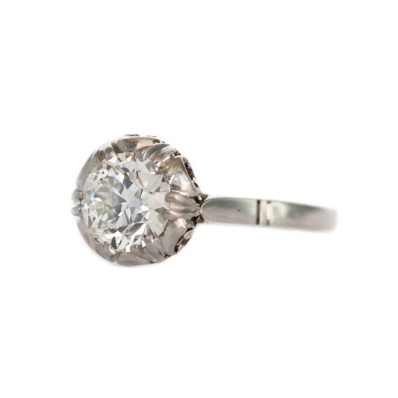Circa 1910s Edwardian Platinum 0.96ct Circular Br… - image 2