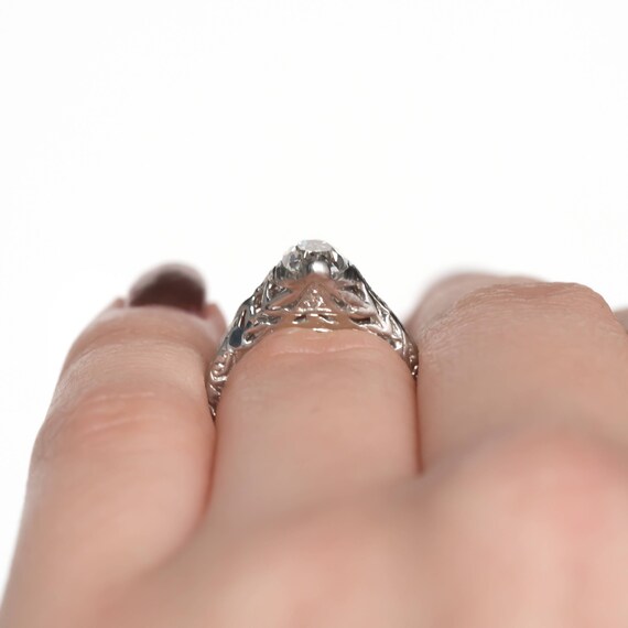 Circa 1910s Edwardian Platinum GIA Certified 1.00… - image 8