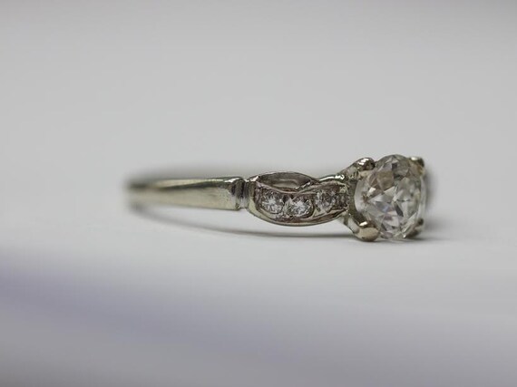 Antique Engagement Ring w/ Old Miner .70ct Diamon… - image 3