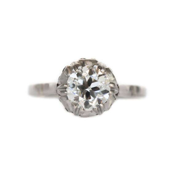 Circa 1910s Edwardian Platinum 0.96ct Circular Br… - image 1