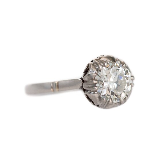 Circa 1910s Edwardian Platinum 0.96ct Circular Br… - image 3