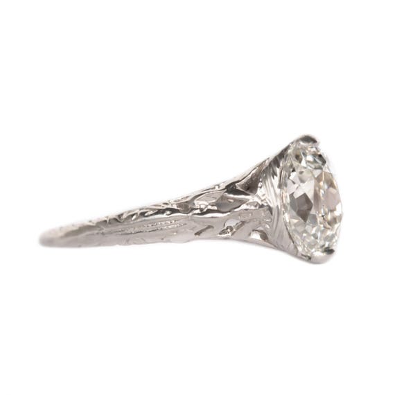 Circa 1910s Edwardian Platinum GIA Certified 1.00… - image 3