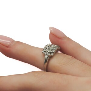 Circa 1950s Antique Marquise Diamond Band Ring