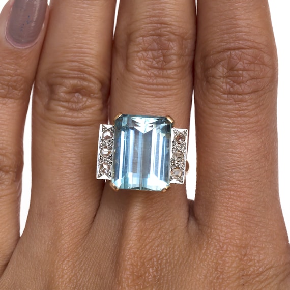 Circa 1950 Retro 14k Rose Gold 8.50ct Emerald Cut… - image 6