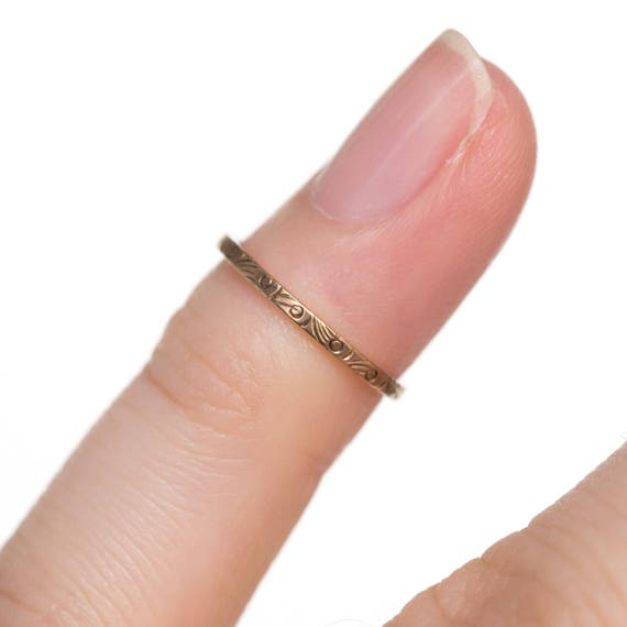 Circa 1890's Victorian 10K Yellow Gold Baby Ring - VEG#879 View 4