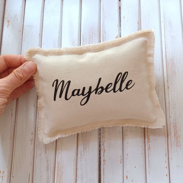 Tiny Pillow Custom Pillow, Name Word Phrase Pet Pillow