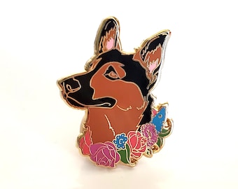 German Shepherd Hard Enamel Lapel Pin