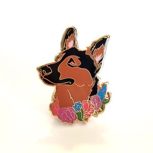 German Shepherd Hard Enamel Lapel Pin image 1