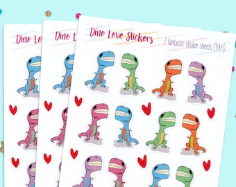 Dinosaur Stickers, Dino Planner Stickers, Dinosaur Planner, Paper Sticker Sheets, Glossy Stickers, Dino Sticker Sheets, Dino Sticker Pack