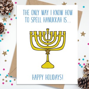 Carte de Hanoucca, carte de Hanoucca, carte de Hanoucca drôle, carte pour Hanoucca, carte de vœux drôle, carte de joyeuses fêtes, carte pour Hanoucca