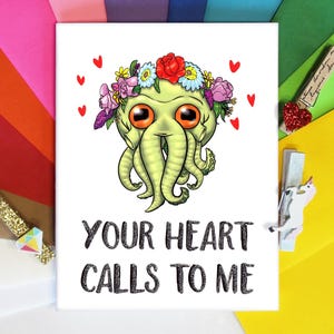 Cthulhu Valentines day card - Card for Cthulhu fan